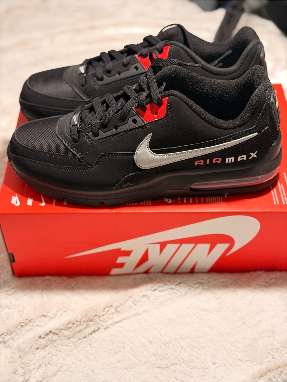 Nike Air Max LTD 3 Black/Red with Silver Swoosh Men's Sneakers